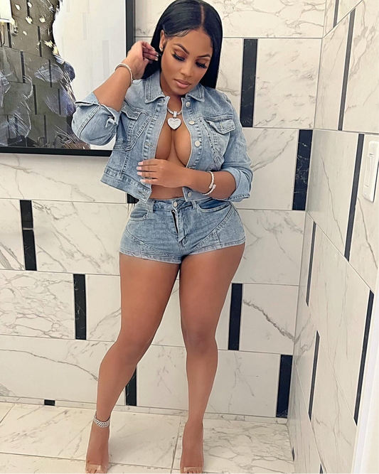 Baddest Denim Set